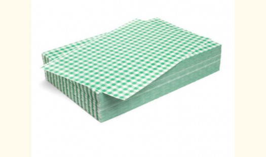 Duplex Green Gingham Wrapping Sheets 10" x 15" (2024 pack)